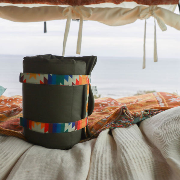 Dog travel Mat, Dog Bed, Portable dog bed, Dog Training mat, Camping dog bed, Dog Mat. Indie boho dog bed, Compact, roll in dog bed.