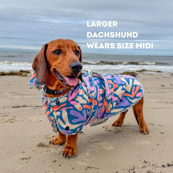Dog hooded towel, bathrobe for dogs, calming jacket for dogs. recycled, eco friendly products for dogs. Made from recycled plastic bottles.Drying Hoodie for dogs. Lightweight towel for dogs. Matching dog and owner towel, Outdoor dog and human matching gear