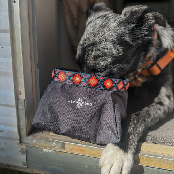 Ultralight, packable Dog bowl. Recycled. Wet Dog and Co dog bowl. Travel Dog Bowl. Foldable dog bowl.
