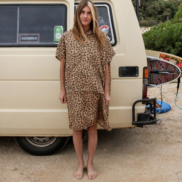 Hooded Poncho Towel - Leo