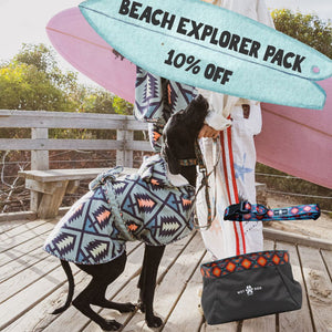 Wet Dog Bundle, dog towel, waterproof collar and travel dog bowl