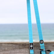 Waterproof, sand proof dog lead. Stainless Steel D Ring. Recycled webbing. Eco friendly coating. Designed in Australia 
