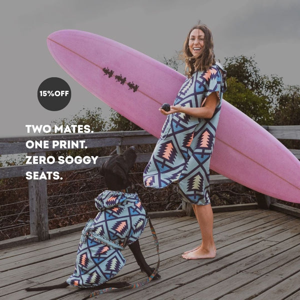 Otway Print Hooded Towel Bundle For You and Your Dog