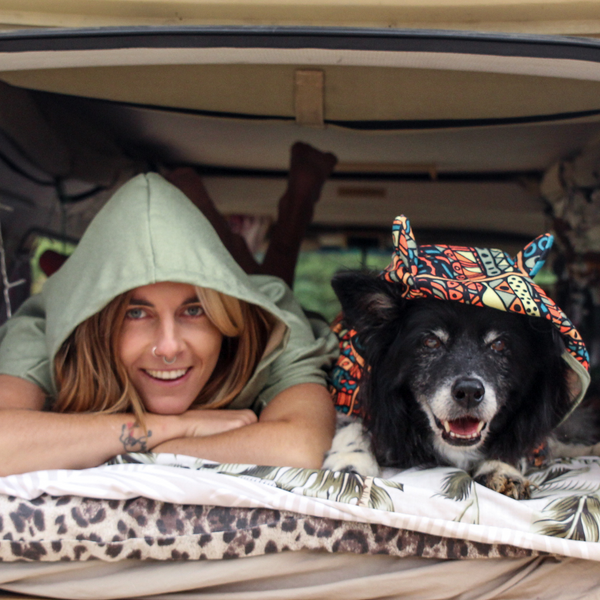 Recycled, Lightweight Surf Poncho for you and your dog